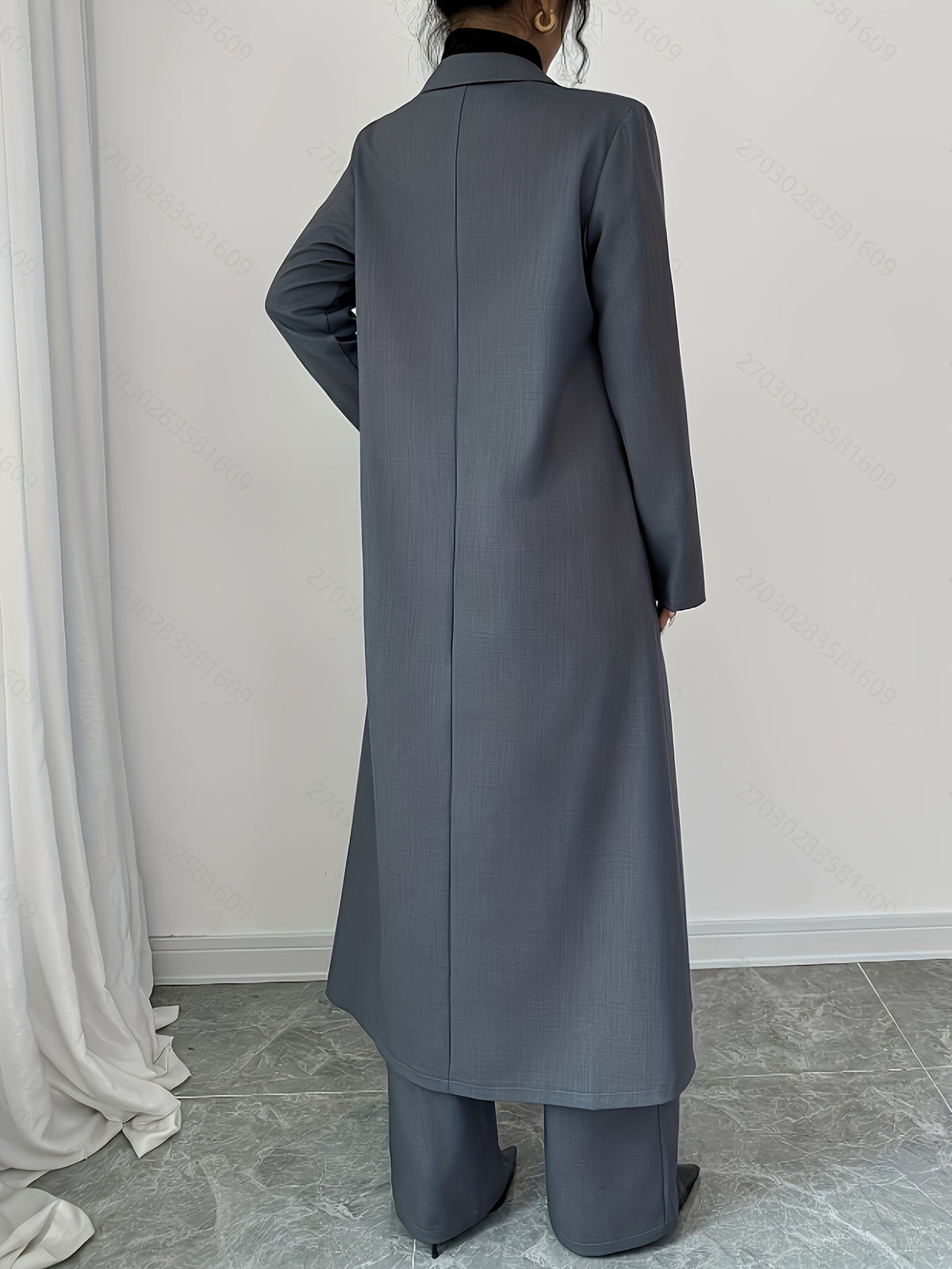 Long Trench Coat Wide-leg Pants – view 6