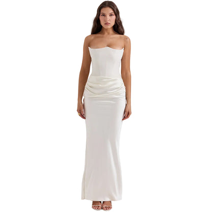 best strapless formal maxi dress for prom women
