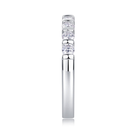 Moissanite diamond silver ring