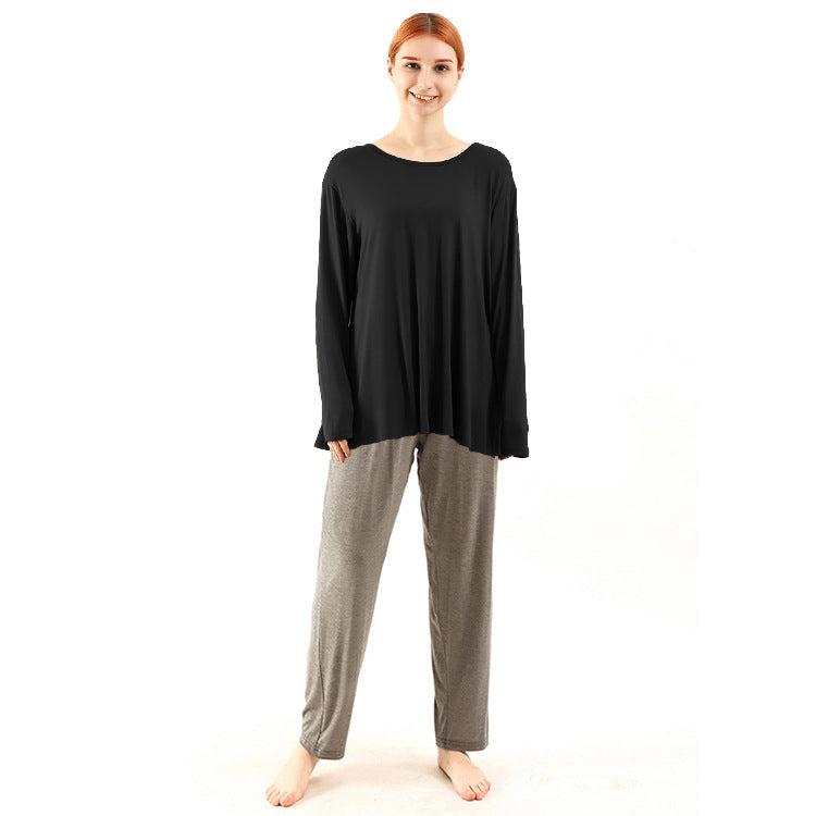 Comfortable loungewear set women bamboo fiber plus size casual home

