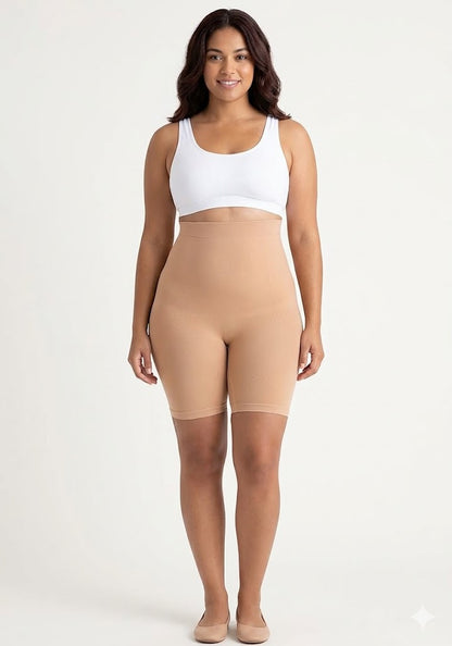 
Tummy control high waist shorts women shapewear seamless nude black

