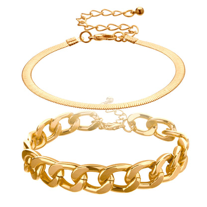 
Stackable gold bracelets 