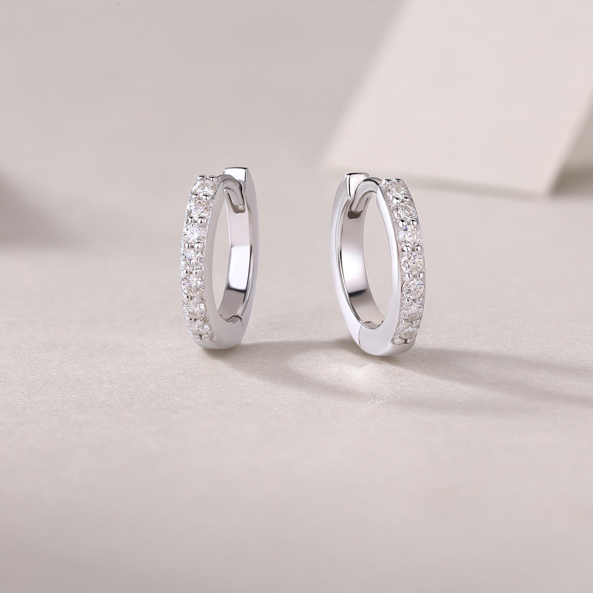 Diamond alternative moissanite earrings in sterling silver mount