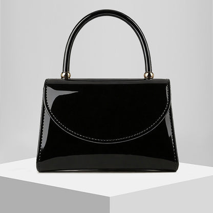 Patent Top-Handle Evening Bag