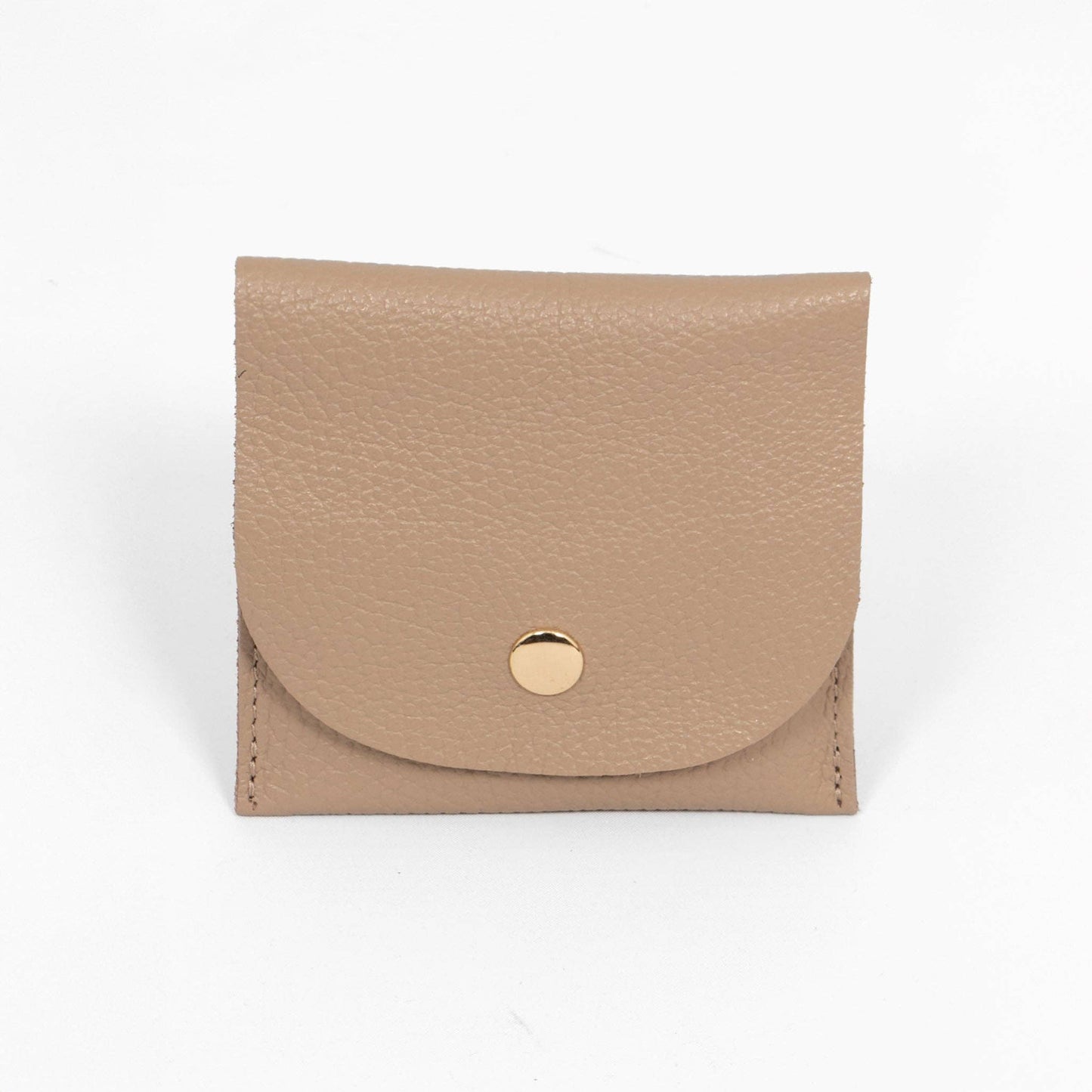 Sarta Pelle - Brooklynn Italian Leather Card Wallet - Taupe, Pebbled