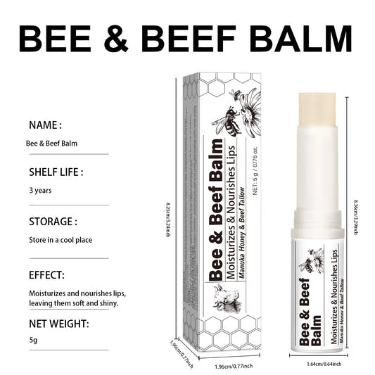 Beef Tallow Lip Balm Organic Grass-Fed Moisturizer skincare from Uplift Luxe