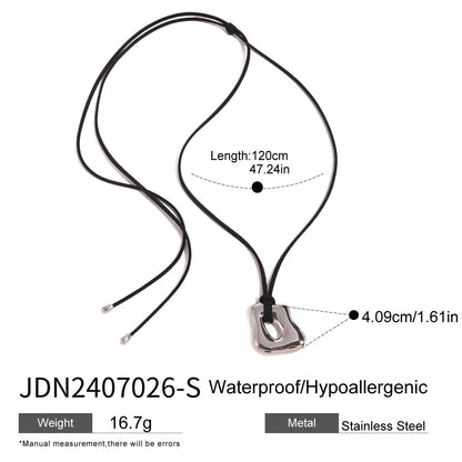 Black necklace with a pendant 