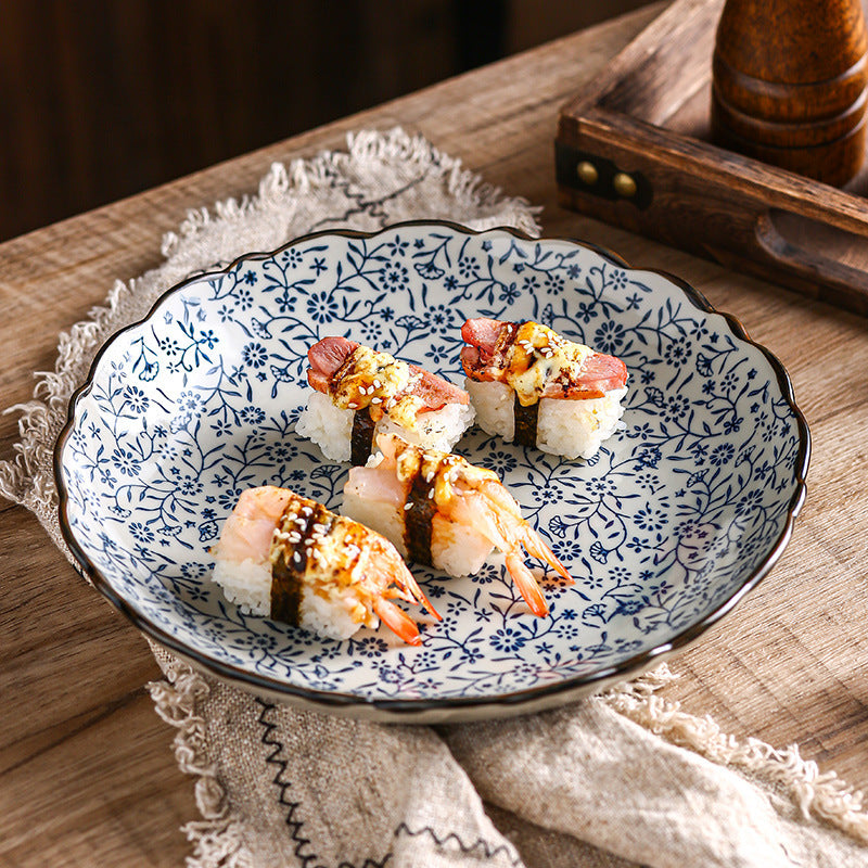 8-inch round chrysanthemum porcelain plate