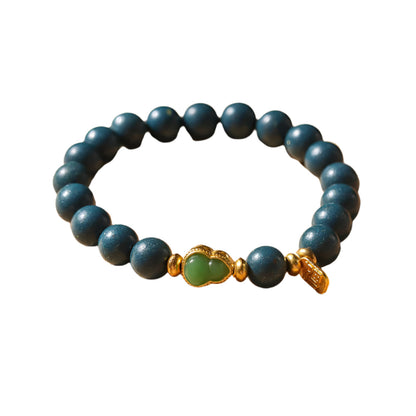 12mm Xiangyun blue wooden bead bracelet with herbal scent