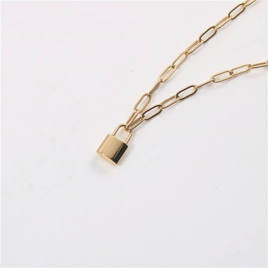 Padlock Necklace Women Stainless Steel Punk Chain necklace from Uplift Luxe