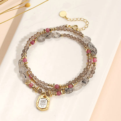 Olivine tourmaline crystal necklace for women