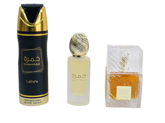 Spiced Vanilla Fragrance Set Khamrah by Lattafa perfume from Uplift Luxe