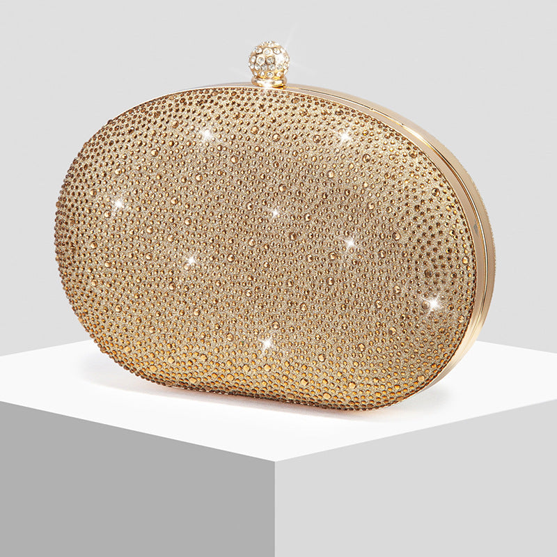 New Shiny Rhinestone Oval Evening Clutch – view 4