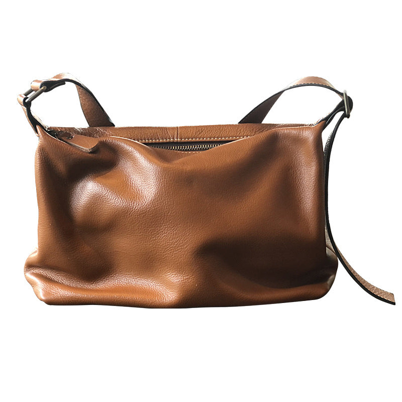 Large-Capacity Minimalist Genuine Leather Shoulder Crossbody Bag – view 5