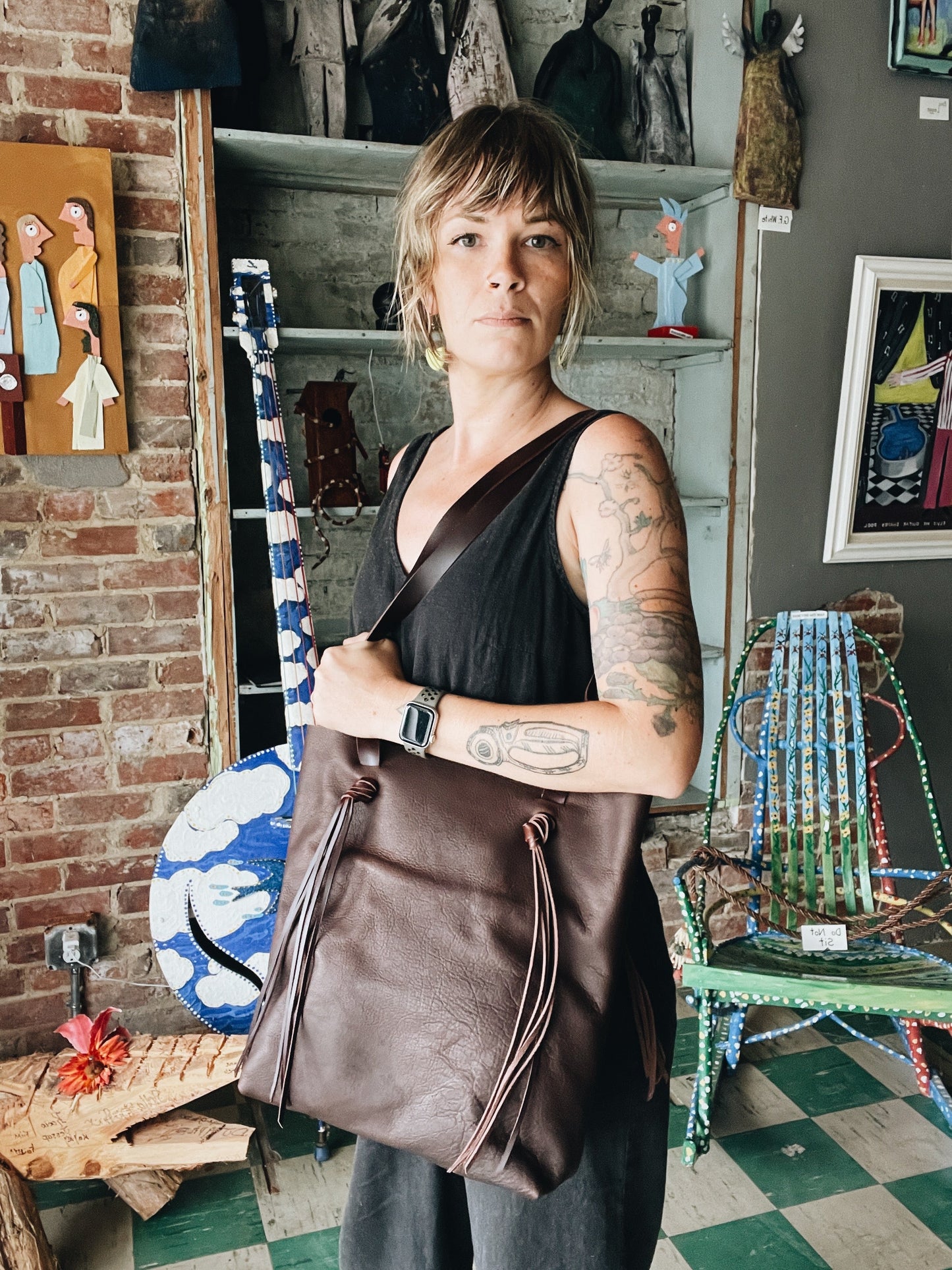 Knotty Tassel Tote handbag image 2 from Uplift Luxe