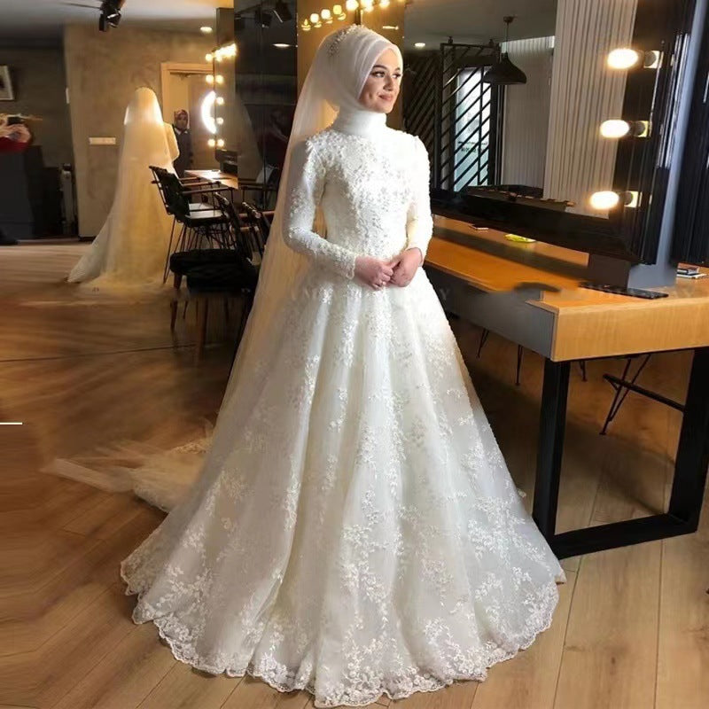Long Sleeve White Wedding Dress – Bridal Gown