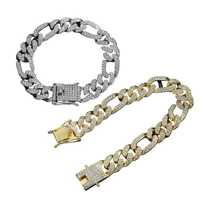 Gold and silver chain bracelets 