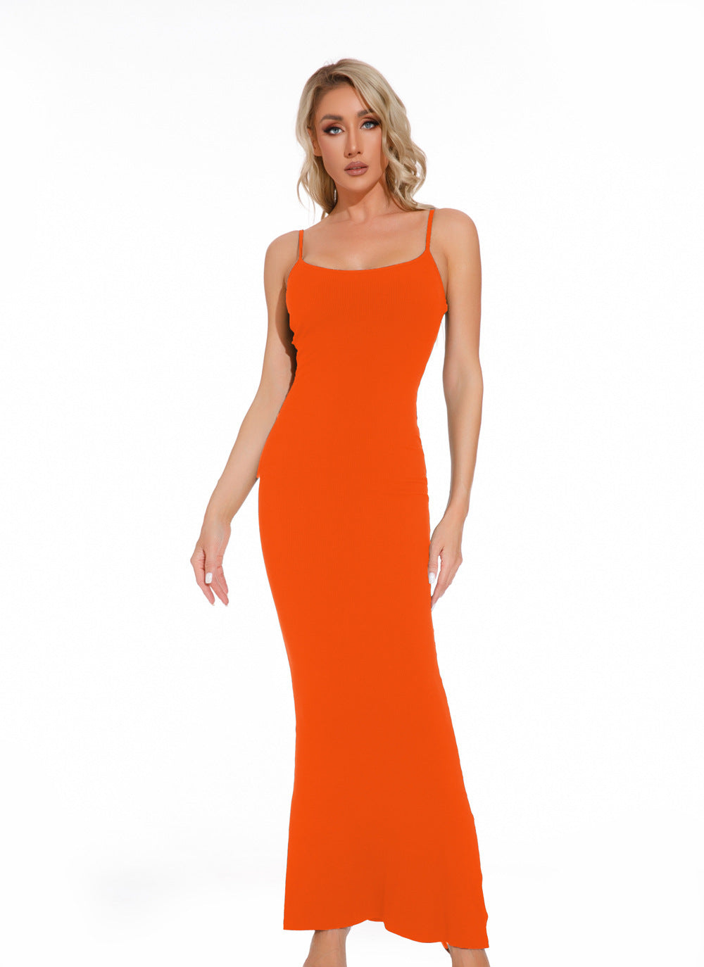 

Orange shapewear dress with lift support and chest padding - full body compression bodysuit for women

