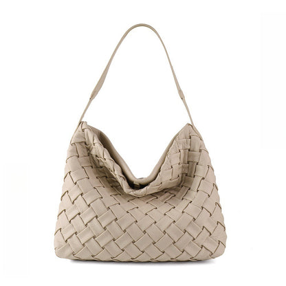 Beige woven handbag 