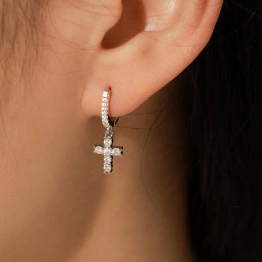 Geometric Drop Earrings Sterling Silver Dangle Studs earrings from Uplift Luxe