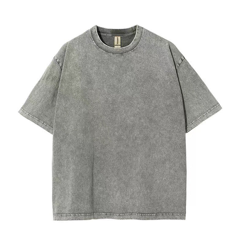 Women's crew neck cotton shirt short sleeve oversized casual tee

