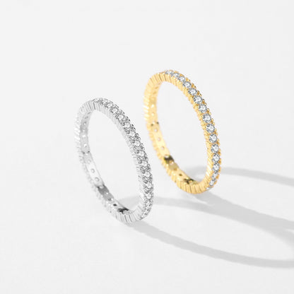 Luxury Band Ring S925 Silver Full Zircon Stones ring from Uplift Luxe