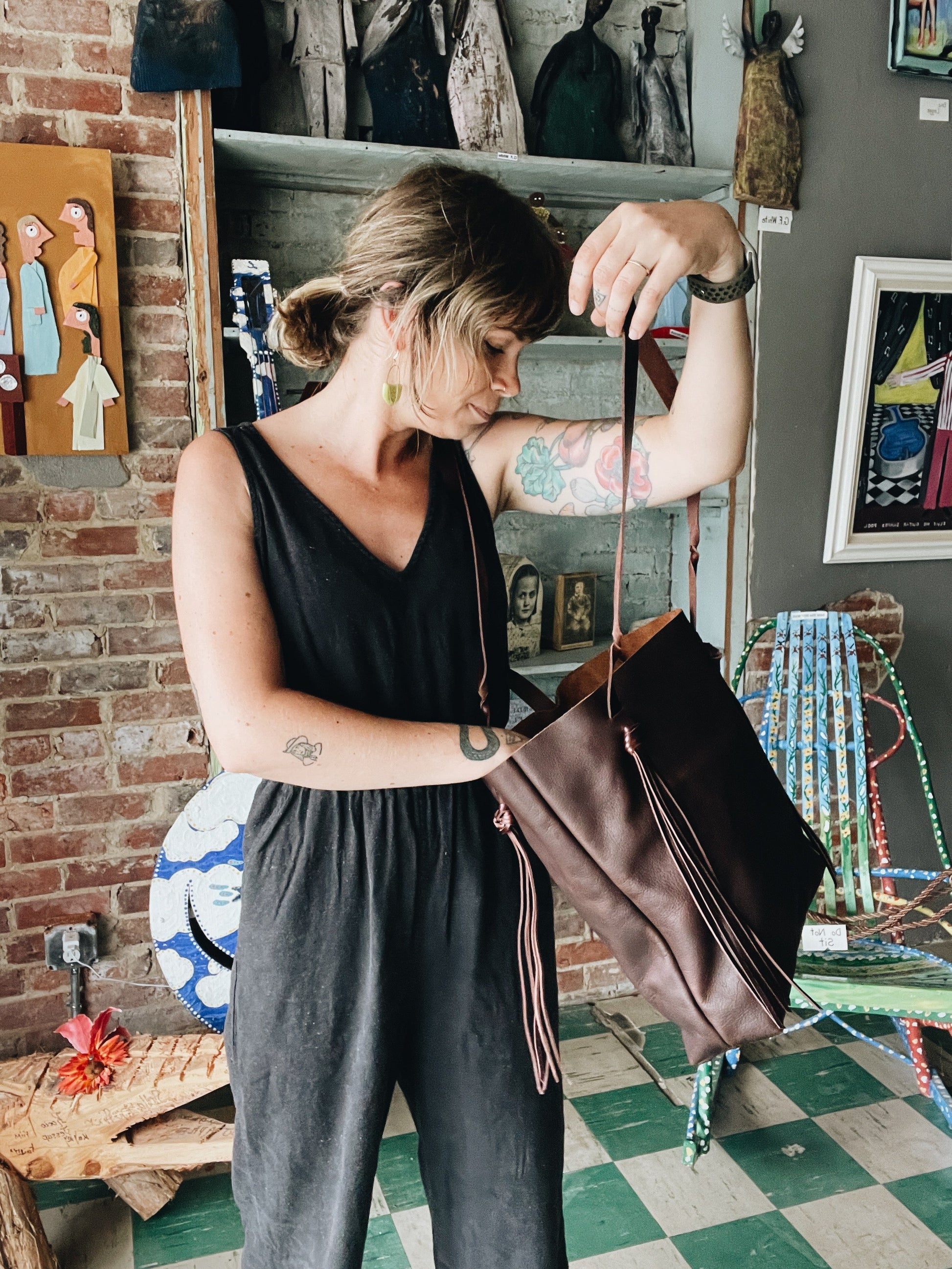 Knotty Tassel Tote handbag image 3 from Uplift Luxe