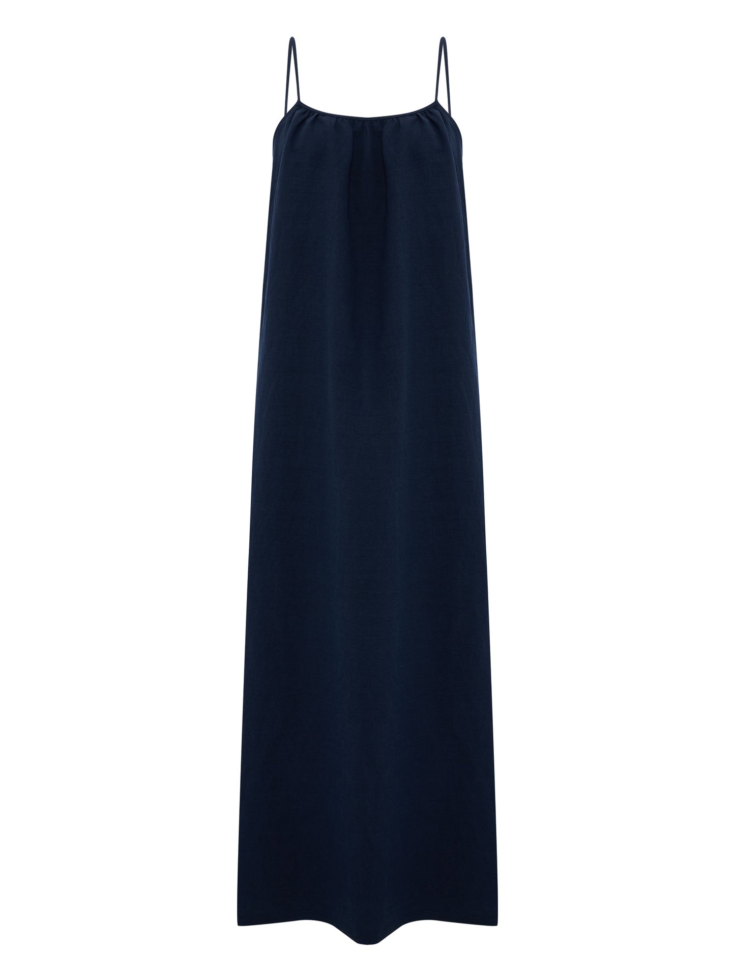Navy blue slip dress with thin straps 