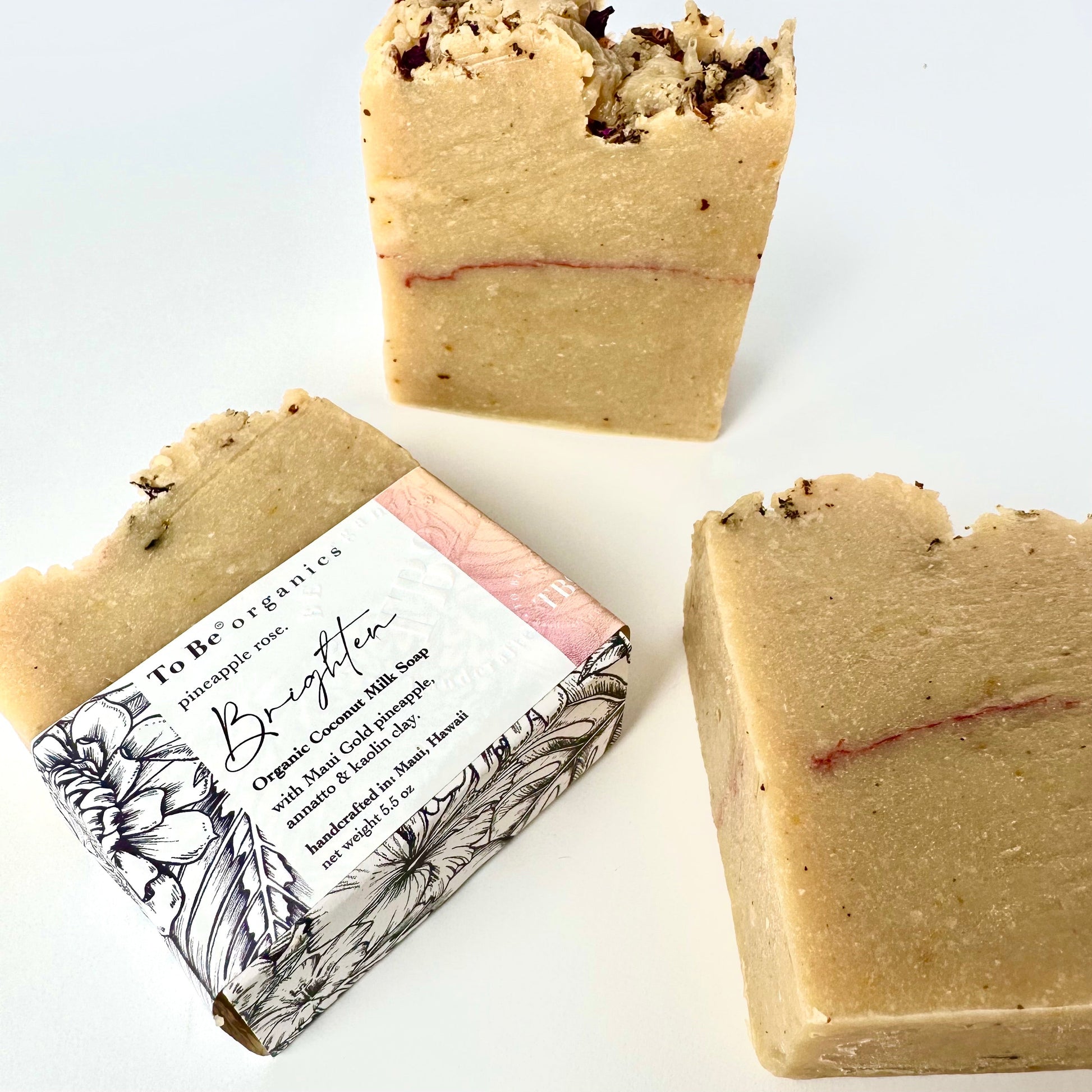 Three organic bars of coconut milk soap 