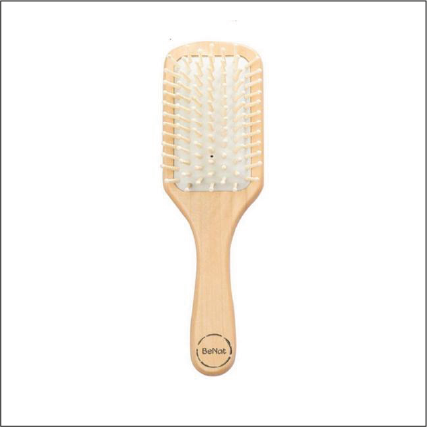 Wooden Detangling Brush Anti-Static Natural Bristle hair care from Uplift Luxe