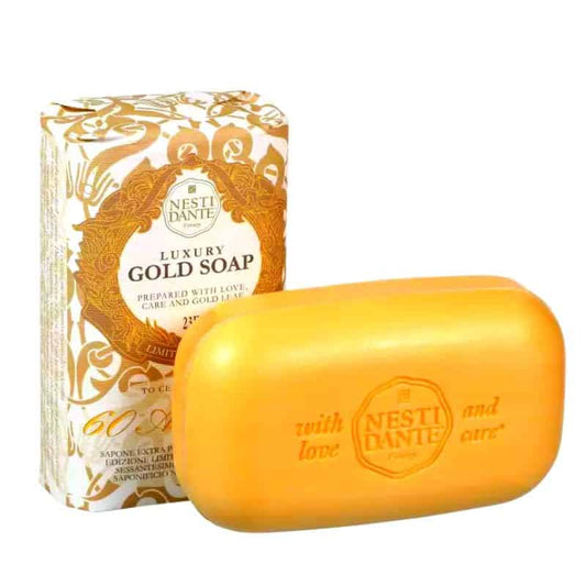 Nesti Dante Luxury Gold Soap with packaging for smoother skin 