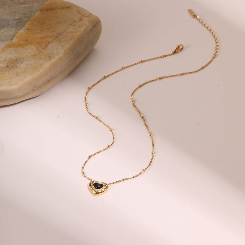 romantic heart-shaped necklace