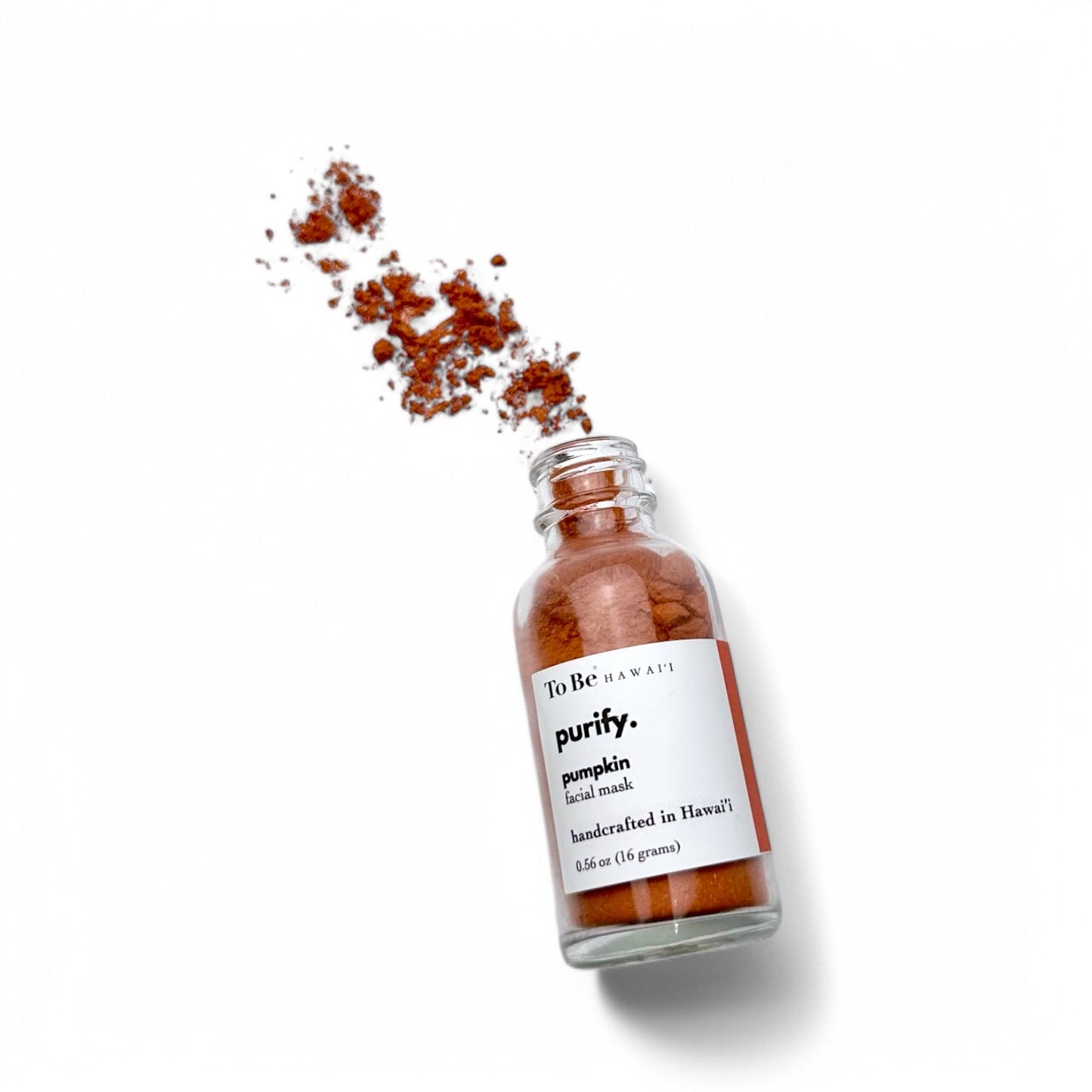 Bottle of pumpkin facial mask  for glowing face 
