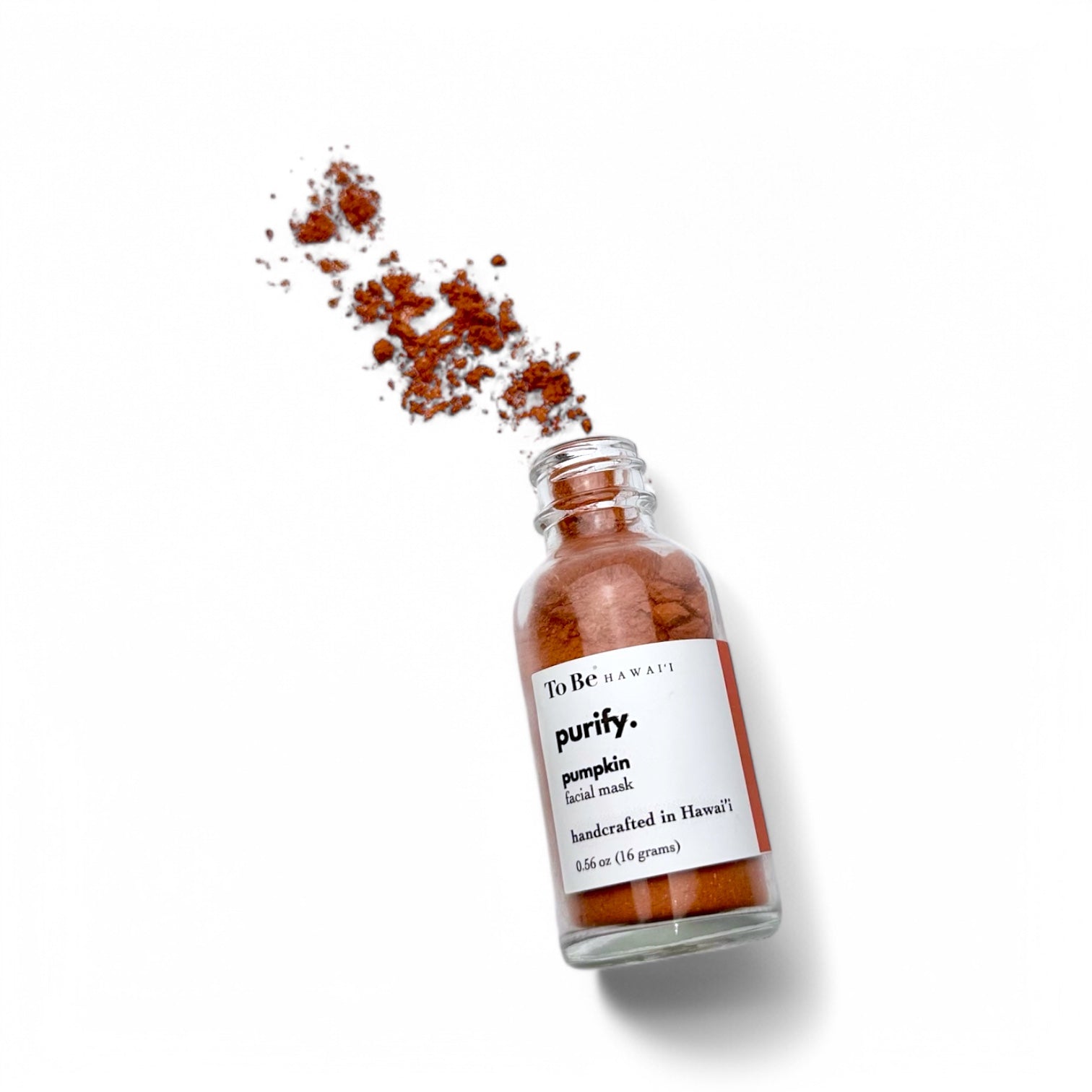 Bottle of pumpkin facial mask  for glowing face 