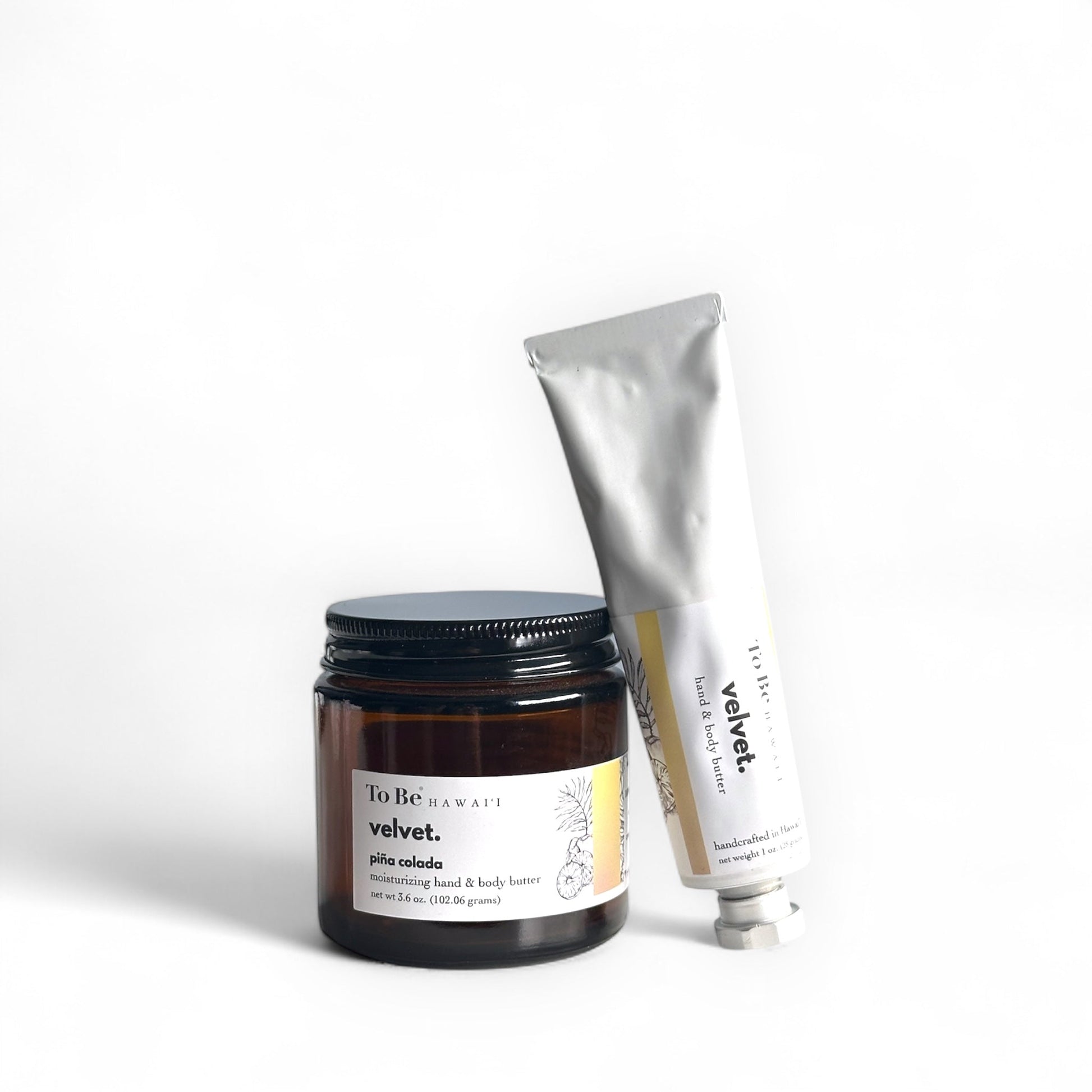 Jar and tube of 'To Be' skincare product 