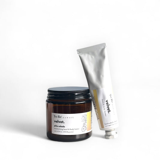 Jar and tube of 'To Be' skincare product 