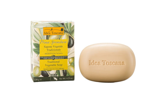 Ultra-moisturizing olive soap bar with organic Tuscan PGI olive oil