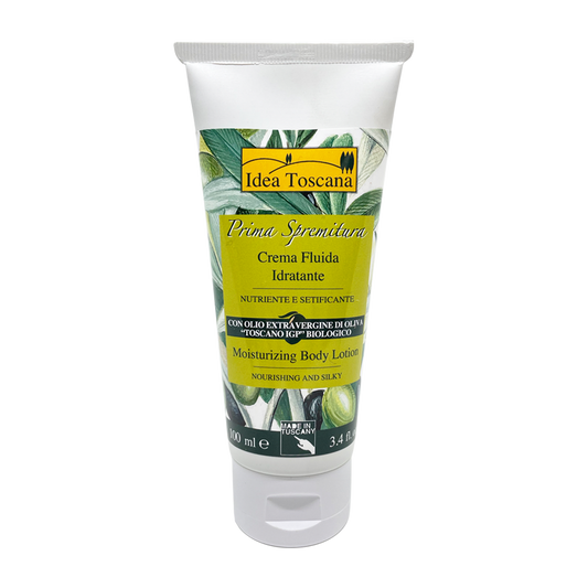Tube of  idea Toscana moisturizing body lotion made in italy 
