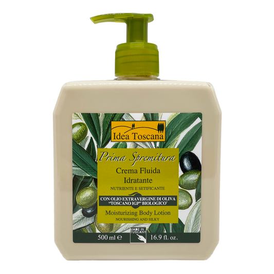 Organic Tuscan olive oil body cream 500 ml pump bottle