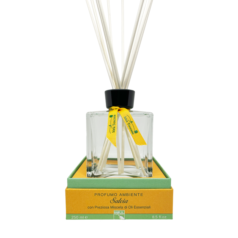250 ml Prima Spremitura Sage scented room diffuser with wooden sticks