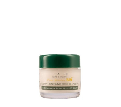 Organic Italian skincare eye and lip contour cream with nourishing formula