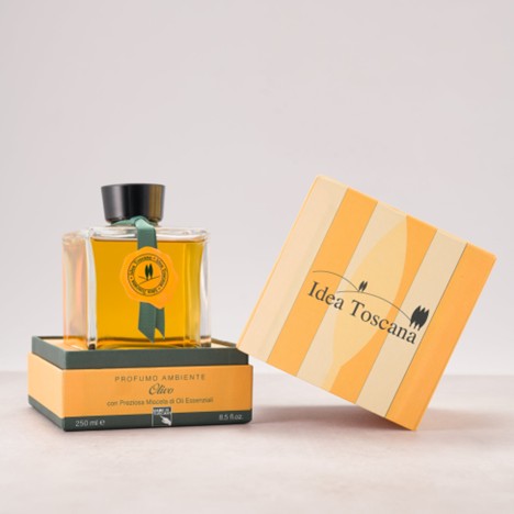 250 ml Prima Spremitura Olivo scented room diffuser with wooden sticks