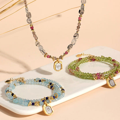 Beaded Gemstone Wrap Bracelet Multi-Stone Design bracelet from Uplift Luxe