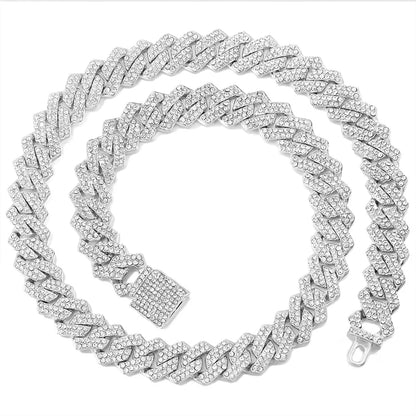 Silver chain necklace with a clasp on a white background