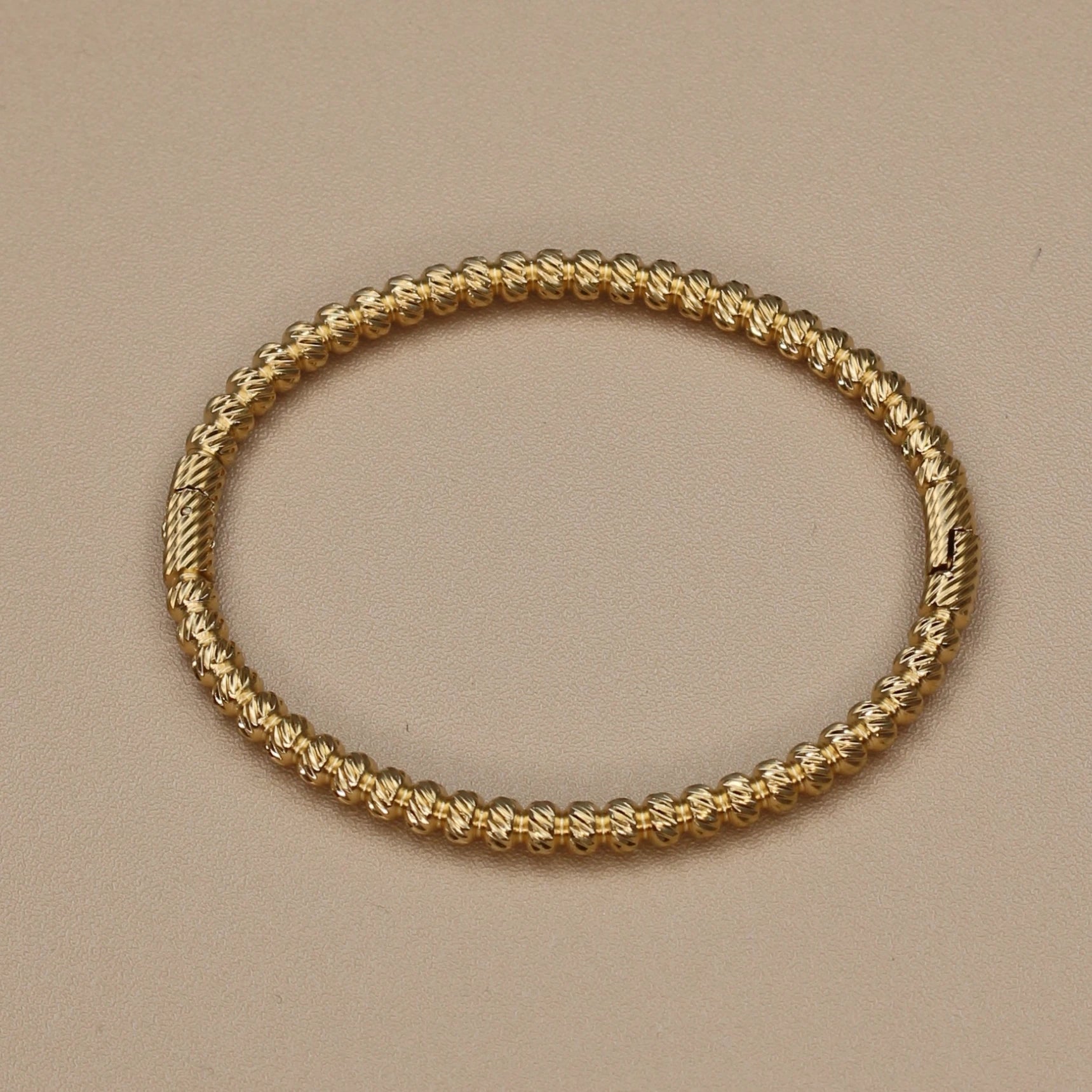 Gold bangle bracelet gift for women – elegant zircon jewelry for Mother's Day
