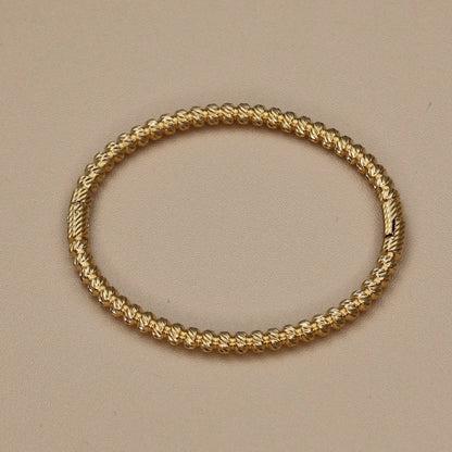 Gold bangle bracelet gift for women – elegant zircon jewelry for Mother's Day
