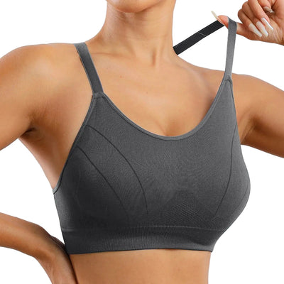 Women wearing push up sports bra during gym workout