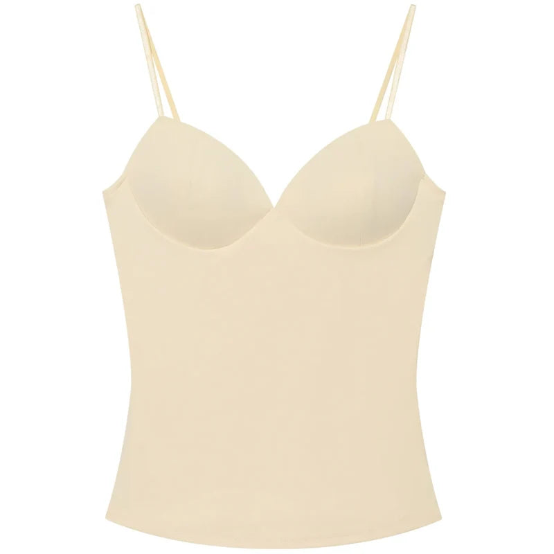 Beige camisole with thin straps 
