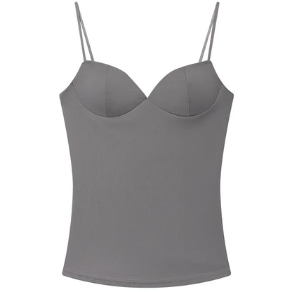 Gray camisole with thin straps 