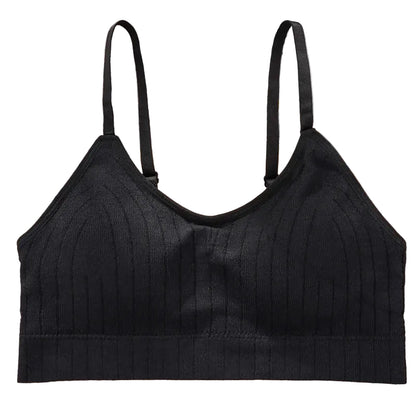 Seamless ribbed cami bralette for everyday and sleep wear

